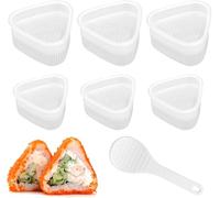 Heyumybit 6 PCS Onigiri Maker,Triangular Onigiri Moulds,DIY Making Tools