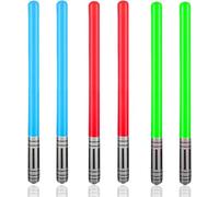 Heyumybit 6PCS Inflatable Lightsaber Set,Blow up Light Sword,Inflatable Light Sabers for Halloween/Christmas Party Bags,Cosplay Party Favours