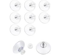 Heyumybit 8 PCS Plastic Suction Cups with Screw Nut,40mm Clear Suction Pads Without Hooks for Kitchen,Bathroom,Window,Mirror and Other Smooth Surface M4