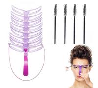 Heyumybit 8 Styles Pouple Eyebrow Shaping Kit,4 Eyebrow Brushes,Eyebrow Stencil for Beginners,Eyebrow Template, Reusable Eyebrow Stencils with Handle and Strap,Washable,DIY Makeup Tools