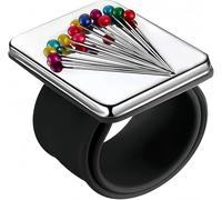 Heyumybit Magnetic Silicone Wrist Strap,Square Pin Cushion,Magnetic Pin Bracelet,Sewing Pincushion Wristband for DIY Sewing Embroidery Hair Clips