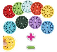 Heyumybit Math Fidget Spinner Toy Kit,9 Pieces Multiplication Division Maths Fidget Number Spinners,Educational Number Spinners Math Game Toy for Home School,Addition Subtraction Division