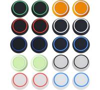 Heyumybit Thumbstick Grip Caps,20 PCS Colorful Silicone Thumb Grip Cap Cover Controller Sticks,Joystick Controller Performance Replacement Thumb Grips Compatible with PS5 PS4 Xbox 360