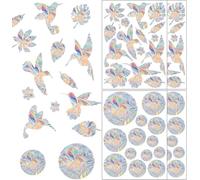 Heyumybit Window Stickers to Deter Birds,56 Pieces Rainbow Window Sticker,Bird Stickers for Windows,Anti Collision Stickers for Stops Birds Flying in Windows
