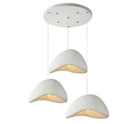 HEYUN Creative Wabi-sabi Pendant Light E27 White Polyethylene Chandelier Modern Dining Table Hanging Lamp 3 Lights Interior Lighting Adjustable Home Decoration For Dining Room Kitchen Island Light(B1)