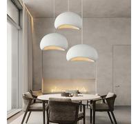 HEYUN Creative Wabi-sabi Pendant Light E27 White Polyethylene Chandelier Modern Dining Table Hanging Lamp 3 Lights Interior Lighting Adjustable Home Decoration For Dining Room Kitchen Island Light(A1)