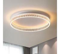 HEYUN LED Ceiling Light with Remote Control Dimmable White/Natural/Warm Light Modern Round Ceiling Lights 30W for Lounge Living Room Kitchen Dining Room Hallway Home Office Outside Porch(Color:White)