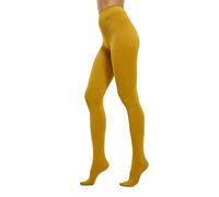 HeyUU 80D Semi Opaque Tights for Women Run Resistant Women's Tights Comfortable Pantyhose with 20+ Colours （Mustard,XS-S