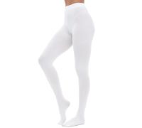 HeyUU 80D Semi Opaque Tights for Women Run Resistant Women's Tights Comfortable Pantyhose with 20+ Colours （White,XS-S