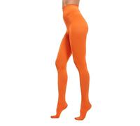 HeyUU 80D Semi Opaque Tights for Women Run Resistant Women's Tights Comfortable Pantyhose with 20+ Colours （Orange,L-XL