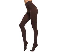 HeyUU 80D Semi Opaque Tights for Women Run Resistant Women's Tights Comfortable Pantyhose with 20+ Colours （Brown,M