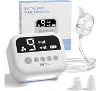 HEYVALUE Nasal Aspirator for Baby, Electric Baby Nose Sucker with Larger Suction Chamber and More Powerful Suction, Automatic Nose Cleaner, Night Light & Soothing Music, USB-C Rechargeable & Portable