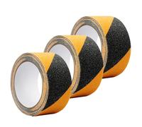 heyveen Anti Slip Traction Tape, (3-PACK) 2 Inch x 16.4 Foot Best Grip, Friction, Abrasive Adhesive for Stairs, Safety, Tread Step, Indoor, Outdoor, Caution (2" x 16.4' x 3pc), Yellow