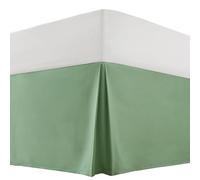 Heywaller 14 Inch Drop Bed Skirt King Size, Microfiber Tailored Style Bedskirt Elegant Pleated Design Platform King Bed Skirt, Sage Green