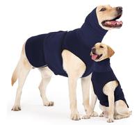 HEYWEAN Dog Anxiety Jacket with Calming Hood Anxiety Relief Vest with Ear Cover Dog Calming Coat Turtleneck for Thunder Fireworks Travel and Separation Anxiety Wrap Dog Anxiety Coat Reflective Strips