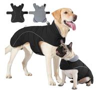 HEYWEAN Dog Coat Waterproof Jacket Dogs Warm Winter Coat with D-Ring for Leash Fleece Dog Coats Waterproof Reflective Warm Raincoat Adjustable Winter Jacket for Small Medium Large Dogs Outdoor Walking