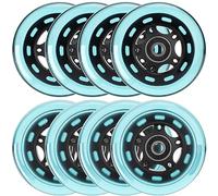 HeyZomm 8 Pack Inline Skate Wheels Indoor Outdoor 85a Roller Hockey Wheels with Ball Bearings, ABEC-9 and Floating Spacers 64mm 70mm 72mm 76mm 80mm 84mm 90mm Diameter