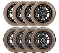 HeyZomm 8 Pack Inline Skate Wheels Indoor Outdoor 85a Roller Hockey Wheels with Ball Bearings, ABEC-9 and Floating Spacers 64mm 70mm 72mm 76mm 80mm 84mm 90mm Diameter
