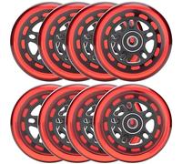 HeyZomm Inline Skate Wheels for Indoor and Outdoor, 85A Roller Hockey Wheels with Bearings, ABEC-9 and Floating Spacers, 64mm, 70mm, 72mm, 76mm, 80mm, 84mm, 90mm Diameter, 8 Pieces