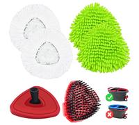 Hezane 4PCS Mop Heads Replacements for velida, Scrub Brush and Mop Base Compatible with vileda EasyWring 1 Tank System, Dry and Wet for Cleaning All Hard-surfaced Floors (Green-6)