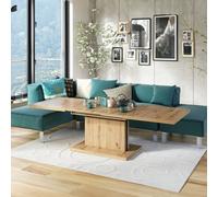 Heze Furniture Astrid 80 - 2 In 1 Extending Coffee / Dining Table - Artisan Oak