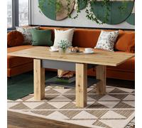 Heze Furniture Clara 2 In 1 Extending Coffee / Dining Table 75-150Cm - Artisan Oak / Anthracite