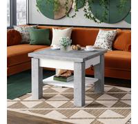 Heze Furniture Clara 2 In 1 Extending Coffee / Dining Table 75-150Cm - Concrete / White
