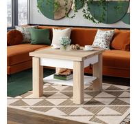 Heze Furniture Clara 2 In 1 Extending Coffee / Dining Table 75-150Cm - Sonoma Oak / White