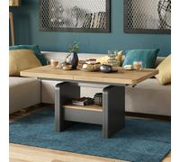 Heze Furniture Lotta 2 In 1 Extending Coffee / Dining Table 120-180Cm - Artisan Oak / Anthracite