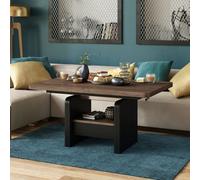 Heze Furniture Lotta 2 In 1 Extending Coffee / Dining Table 120-180Cm - Brown Oak / Black