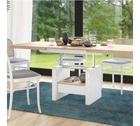 Heze Furniture Lotta 2 In 1 Extending Coffee / Dining Table 120-180Cm - Sonoma Oak / White