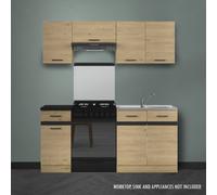 Heze Furniture Summer 5 Unit Kitchen Cabinets Set 180Cm - Bernstein Oak