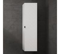 Heze Furniture Trend Herringbone Pattern Door Tall Bathroom Cabinet - White
