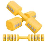 Hezeyferg Adjustable Dumbbell Set, Total 13.2LB Weights Dumbbell Set with Each 5 Levels 2.2lb/3.3lb/4.4lb/5.5lb/6.6lb, Hand Weights for Women/Men Home Office Gym Full-Body Workout (Yellow)