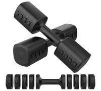 Hezeyferg Adjustable Dumbbell Set, Total 13.2LB Weights Dumbbell Set with Each 5 Levels 2.2lb/3.3lb/4.4lb/5.5lb/6.6lb, Hand Weights for Women/Men Home Office Gym Full-Body Workout (Black)