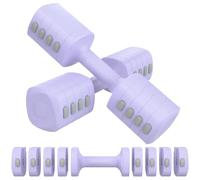 Hezeyferg Adjustable Dumbbell Set, Total 13.2LB Weights Dumbbell Set with Each 5 Levels 2.2lb/3.3lb/4.4lb/5.5lb/6.6lb, Hand Weights for Women/Men Home Office Gym Full-Body Workout (Purple)