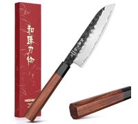 HEZHEN 5.5 Inch Santoku Knife, All-Purpose Ultra Sharp Japanese Style Gyuto Knife, Redwood Octagonal Handle