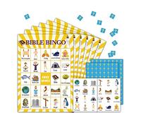 HEZNZXQ Bible Bingo Party Game Cards, Christian Nativity Bingo Family Activities, Party Favor Decor for Christian Sunday Church, 24 Players for Adult Party Games Supplies -04