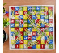 Hezudiay Mini Snakes And Ladders Board Game Set, Chutes And Ladders, Portable Folding Toy Fun Equipment For Adults Family Parties Kids Play Tool