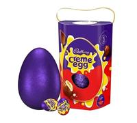 Hezvic Easter 2023 Chocolate Egg - Cadbury Creme Egg Extra Large Easter Egg Chocolate 235g with a Thank You Sticker - Easter Gift Box