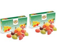 Hezvic New Berry Fruit Jewels 300grams - Pack of 2 Assorted Soft Centred Fruit Jellies - Individually Wrapped Assorted Fruit Jewels, Lime
