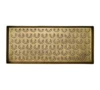 HF by LT Antlers Pattern Metal Boot Tray, 30 x 13 inches, Antique Brass Finish