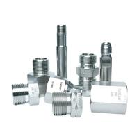 HF Mont 1 PC CGA580 CGA590 to 1/4" NPT VCR Auto Weld SUS316L Stainless Steel Pipe Fitting Connector Coupler Adapter(CGA590 to G5l8 M)