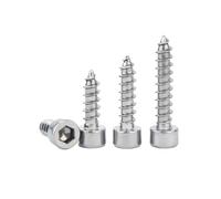 HF Mont 10/20/50/100pcs M2 M2.6 M3 M3.5 M4 M5 M6 304 Stainless Steel Allen Hex Hexagon Socket Cap Head Speaker Wood Self-tapping Screw(10mm,10pcs M3.5)