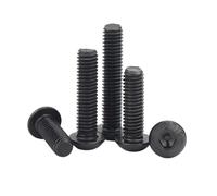 HF Mont 10/50pcs M1.6 M2 M2.5 M3 M4 M5 M6 M8 Black 10.9 Grade Steel Hexagon Hex Socket Pan Head Button Mushroom Allen Bolt Screw ISO7380(10mm,10pcs M5)