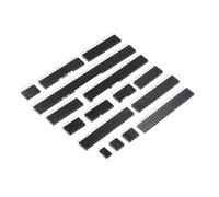 HF Mont 100PCS Single Row Pin Female Header Socket Pitch 2.54mm 1 * 2p 3p 4p 5p 6p 7p 8p 9p 10p 12p 14p 16p 18p 20p 22p 40p Pin Connector(100pcs 1x5pin)