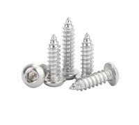 HF Mont 3/50pcs M2 M2.3 M2.6 M3.5 M4 To M8 304 Stainless Steel Allen Hex Hexagon Socket Pan Head Self-tapping Screw Furniture Wood Screw(60mm,10pcs M5)