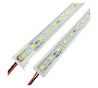 HF Mont 5PCS Waterproof IP68 50CM DC12V 24V LED Bar Light 5730 5630 LED Hard Strip Fish Tank Refrigerator Outdoor Lamp(Red,DC12V 50cm)