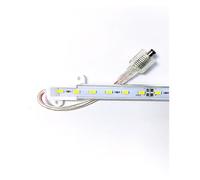 HF Mont 5PCS Waterproof IP68 50CM DC12V 24V LED Bar Light 5730 5630 LED Hard Strip Fish Tank Refrigerator Outdoor Lamp(Green,DC24V 50cm DC head)