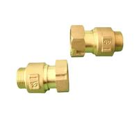 HF Mont DN15 DN20 DN25 1/2" 3/4" 1" Female Male Brass One Way Check Valve Non-Return for Install Before Or After Water Meter(DN15 Female to Male)